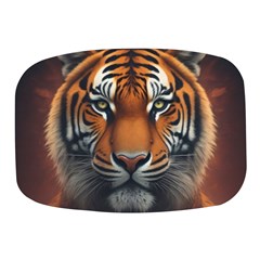 Tiger Animal Feline Predator Portrait Carnivorous Mini Square Pill Box by Uceng