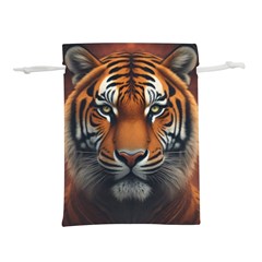 Tiger Animal Feline Predator Portrait Carnivorous Lightweight Drawstring Pouch (l) by Uceng