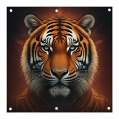 Tiger Animal Feline Predator Portrait Carnivorous Banner And Sign 3  X 3 