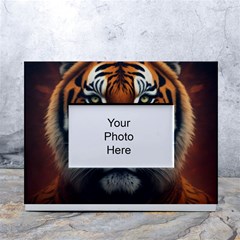 Tiger Animal Feline Predator Portrait Carnivorous White Tabletop Photo Frame 4 x6  by Uceng