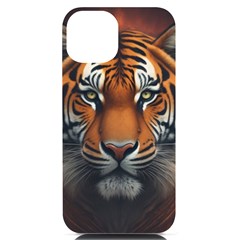 Tiger Animal Feline Predator Portrait Carnivorous Iphone 14 Black Uv Print Case