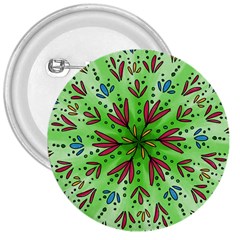 Flower Mandala Art Drawing Spring Background 3  Buttons by Uceng