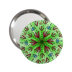 Flower Mandala Art Drawing Spring Background 2 25  Handbag Mirrors by Uceng