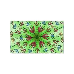 Flower Mandala Art Drawing Spring Background Sticker Rectangular (10 Pack) by Uceng