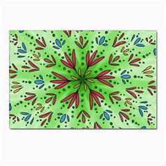 Flower Mandala Art Drawing Spring Background Postcard 4 x 6  (pkg Of 10) by Uceng