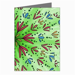 Flower Mandala Art Drawing Spring Background Greeting Cards (pkg Of 8)