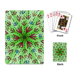 Flower Mandala Art Drawing Spring Background Playing Cards Single Design (rectangle)