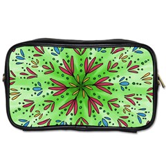 Flower Mandala Art Drawing Spring Background Toiletries Bag (one Side) by Uceng