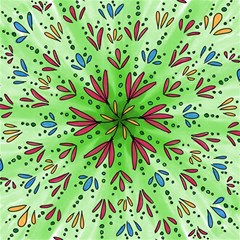 Flower Mandala Art Drawing Spring Background Play Mat (rectangle) by Uceng