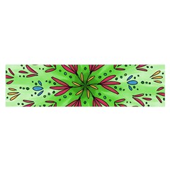 Flower Mandala Art Drawing Spring Background Oblong Satin Scarf (16  X 60 ) by Uceng