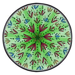 Flower Mandala Art Drawing Spring Background Wireless Fast Charger(black)