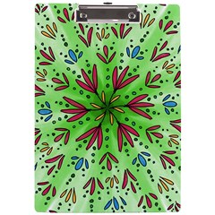 Flower Mandala Art Drawing Spring Background A4 Acrylic Clipboard by Uceng