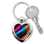 Abstract Art Artwork Key Chain (Heart) Front