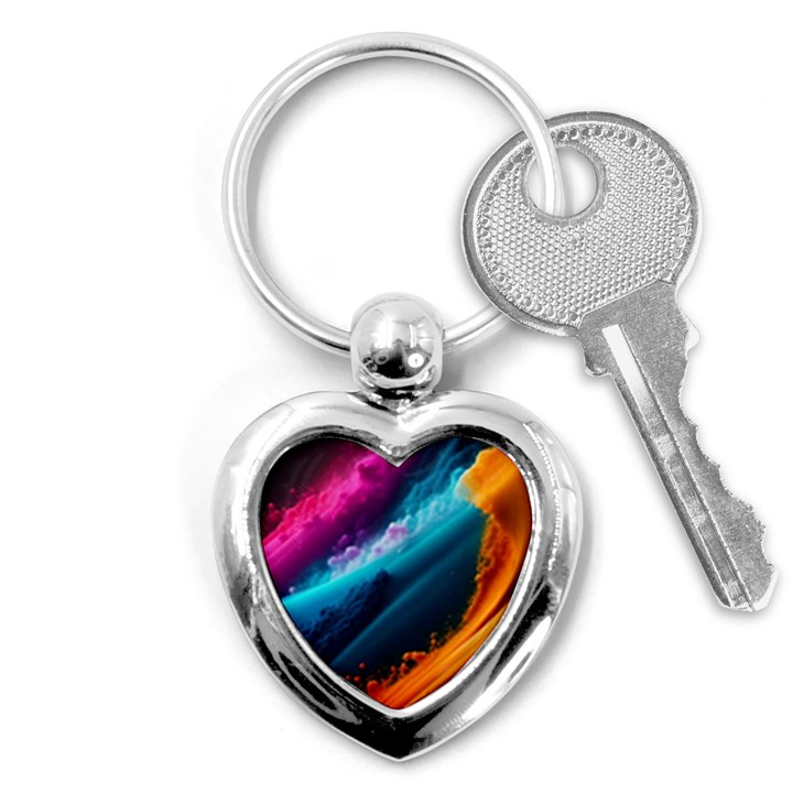 Abstract Art Artwork Key Chain (Heart)