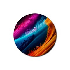 Abstract Art Artwork Rubber Coaster (Round)