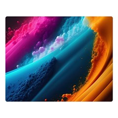 Abstract Art Artwork Two Sides Premium Plush Fleece Blanket (Large)