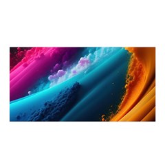 Abstract Art Artwork Satin Wrap 35  x 70 