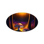 Ai Generated Mushrooms Wallpaper Sticker (Oval) Front