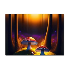 Ai Generated Mushrooms Wallpaper Sticker A4 (100 Pack) by Uceng