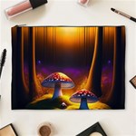 Ai Generated Mushrooms Wallpaper Cosmetic Bag (XL) Front