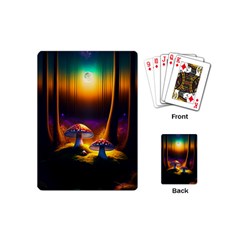 Ai Generated Mushrooms Wallpaper Playing Cards Single Design (mini)