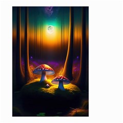 Ai Generated Mushrooms Wallpaper Small Garden Flag (two Sides) by Uceng