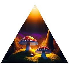 Ai Generated Mushrooms Wallpaper Wooden Puzzle Triangle by Uceng