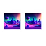 Fantasy Universe Art Wallpaper Artwork Cufflinks (Square) Front(Pair)