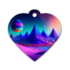 Fantasy Universe Art Wallpaper Artwork Dog Tag Heart (two Sides) by Uceng