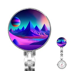 Fantasy Universe Art Wallpaper Artwork Stainless Steel Nurses Watch by Uceng