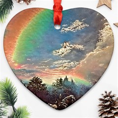 Abstract Art Psychedelic Arts Experimental Heart Ornament (two Sides)