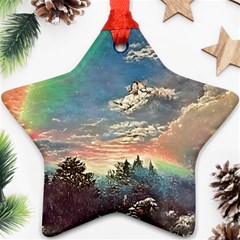 Abstract Art Psychedelic Arts Experimental Star Ornament (two Sides)