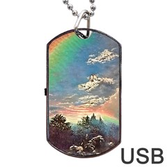 Abstract Art Psychedelic Arts Experimental Dog Tag Usb Flash (two Sides) by Uceng