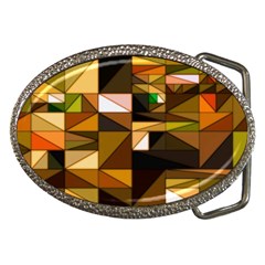 Abstract Experimental Geometric Shape Pattern Belt Buckles by Uceng