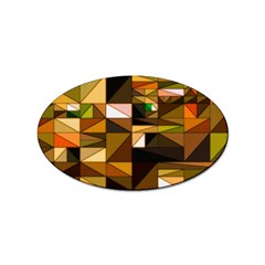 Abstract Experimental Geometric Shape Pattern Sticker (oval) by Uceng