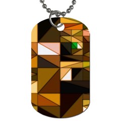 Abstract Experimental Geometric Shape Pattern Dog Tag (one Side) by Uceng