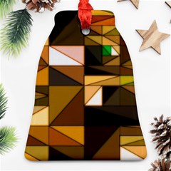 Abstract Experimental Geometric Shape Pattern Bell Ornament (two Sides)