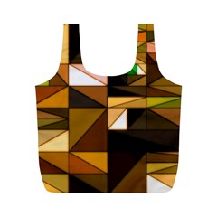 Abstract Experimental Geometric Shape Pattern Full Print Recycle Bag (m) by Uceng