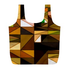 Abstract Experimental Geometric Shape Pattern Full Print Recycle Bag (l)