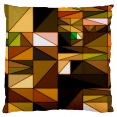 Abstract Experimental Geometric Shape Pattern Large Premium Plush Fleece Cushion Case (one Side)