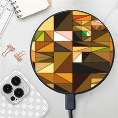 Abstract Experimental Geometric Shape Pattern Wireless Fast Charger(black)