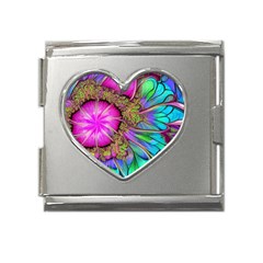 Abstract Art Psychedelic Experimental Mega Link Heart Italian Charm (18mm) by Uceng