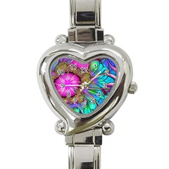 Abstract Art Psychedelic Experimental Heart Italian Charm Watch