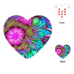 Abstract Art Psychedelic Experimental Playing Cards Single Design (heart)