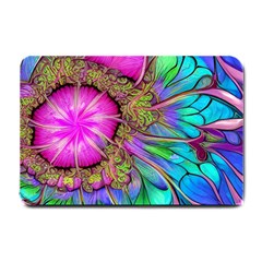 Abstract Art Psychedelic Experimental Small Doormat by Uceng