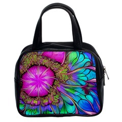 Abstract Art Psychedelic Experimental Classic Handbag (two Sides) by Uceng