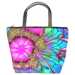 Abstract Art Psychedelic Experimental Bucket Bag by Uceng