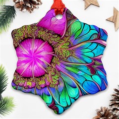 Abstract Art Psychedelic Experimental Snowflake Ornament (two Sides)