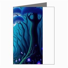 Blue Forrest Jungle,tree Trees Nature Landscape Greeting Cards (pkg Of 8)