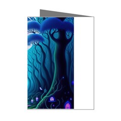 Blue Forrest Jungle,tree Trees Nature Landscape Mini Greeting Cards (pkg Of 8)